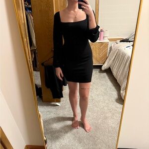 Emerald Sundae Black Long Sleeve Dress